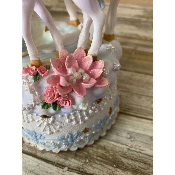 San Francisco Music Box Co Marjorie Sarnat Rainbow Visions Unicorn Music Box NEW - Picture 11 of 17